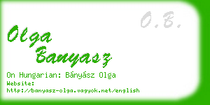 olga banyasz business card